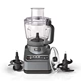 Ninja BN601 Professional Plus Food Processor, 1000 Peak Watts, 4 Functions for Chopping, Slicing, Purees & Dough with 72-oz. Processor Bowl, 3 Blades, Food Chute & Pusher, Silver