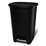 Glad 20 Gallon / 75 Liter Extra Capacity Plastic Step Trash Can with CloroxTM Odor Protection | Fits Kitchen Pro 20 Gallon Trash Bags, Black