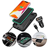 Wireless Charger, POLMXS Wireless car Charger Charging pad 15W Wireless Phone Charger for car Android Fast Charger pad Cordless Charging mat for Vehicle Galaxy S22/S21/S20 NOTE10(XP01)