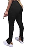 Women's Sweatpants Active Workout Joggers Pants Yoga Sports Split Stacked Leggings with Pockets