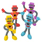 3.5" Bendable Robot, Assorted Colors and Styles -12 Pk- Party Favor, Accessory, Goody Bags, Prizes, Piñatas, Carnivals…