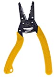 IDEAL Electrical 45-415 Premium Reflex T-5 Stripper - 10-20 AWG, Wire Stripper with Thumb Rest, Plier Nose, Slide Lock, Textured Grips