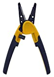 Ideal Electrical 45-716 Kinetic Super T-Stripper - 14-24 AWG Solid, 16-26 AWG Stranded, Wire Stripper w/Thumb Rest, Plier Nose, Slide Lock, Textured Grips