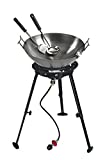 Eastman Outdoors 37212 Outdoor Gourmet 22 Inch Carbon Steel Wok Kit,Black & Steel