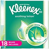 Kleenex Lotion Facial Tissues with Aloe & Vitamin E, Cube Box, 75 Count per Cube Box, Pack of 18, (75 Count (Pack of 18))