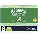 Kleenex Expressions Soothing Lotion Facial Tissues with Coconut Oil, 8 Flat Boxes, 120 Tissues per Box, 3-Ply (960 Total Tissues)