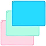 Kids Placemats, Baby Placemats for Kids Toddler Children Reusable Baby Food Mats for Restaurant, Large Silicone Sheets for Crafts Resin Jewelry Casting Molds Mat, 3 Pack, Blue/Green/Pink