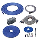 Recoil RCK84 True 8 Gauge Complete 4-Channel CCA Amplifier Wiring Kits with OFC RCA Cable