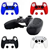 PS5 Controller Skins Cover 4 Pack - Silicone Anti-Slip Grip Case Compatible with Playstation 5 DualSense Charging Station