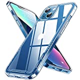 Humixx Crystal Clear Designed for iPhone 13 Case, [Not Yellowing] [Military Grade Drop Protection] [Anti-Scratch] Hard PC Back and Soft TPU Bumper Shockproof Protective 13 Phone Case Cover 6.1 Inch