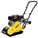 Stark Pro-Series 6.5HP Walk Behind Plate Compactor Gas Vibration Compaction Force 2,360Lbs Force w/Built-in Wheel