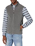 Amazon Essentials Men's Full-Zip Polar Fleece Vest, Charcoal Heather, Medium