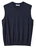 Amazon Essentials Men's Big & Tall V-Neck Sweater Vest fit by DXL, Navy, 4X