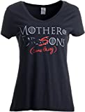 Mother of Dragons (er, Sons - Same Thing) | Funny Mommy Ladies' V-Neck T-Shirt-(Vneck,M) Heather Black