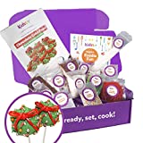 KIDSTIR Holiday Cake pop Kits Kids Baking Kit - Kids Kitchen DIY Kits With Pre-Measured Ingredients - Cake Decorating Kit Baking Set - Merry Christmas Wreaths