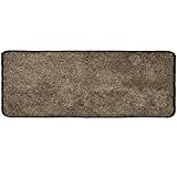 WOMHOPE Ultra-Long Indoor Doormat Front Door Anti-Slip Rubber Backing Absorbs Mud Doormat Dirt Trapper Rug Low-Profile Shoes Scraper Edge Covering Machine Washable (24" x 59", Brown)