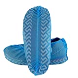 Innovative Haus Premium Thick Extra Large Disposable Boot & Shoe Covers | Durable, Non-Slip,Treads, Water Resistant, Non-Toxic,100% Latex Free | Stronger than Competitor-40 grams | 100-Pack Blue |