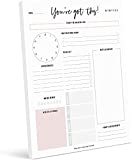 Bliss Collections Daily Planner with 50 Undated 8.5 x 11 Tear-Off Sheets - You've Got This Calendar, Organizer, Scheduler, Productivity Tracker for Organizing Goals, Tasks, Ideas, Notes, To Do Lists