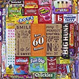 VINTAGE CANDY CO. 60TH BIRTHDAY RETRO CANDY GIFT BOX - 1961 Decade Nostalgic Candies - Fun Gag Gift Basket For Milestone SIXTIETH Birthday - PERFECT For Man Or Woman Turning 60 Years Old
