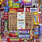 VINTAGE CANDY CO. 1940's RETRO CANDY GIFT BOX - 40s Nostalgia Candies - Throwback FORTIES Fun Gag Gift Basket - PERFECT '40s Candies For Adults, College Students, Men or Women, Kids, Teens