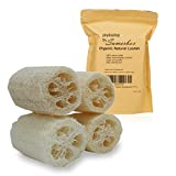 4" Natural Loofah Exfoliating Body Sponge Scrubber for Skin Care in Bath Spa Shower Pack of 4