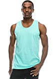 JC DISTRO Mens Hipster Hip Hop Basic Casual Solid Mint Tank Top Large