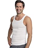 Hanes Men's ComfortSoft Moisture Wicking Tagless Tank Undershirts-Multipacks, White 3-Pack, Large