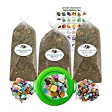 Gem Mining Kit - Rough Gemstone Mix 19LBS w Classifier Sieve Mining Gift IDEA