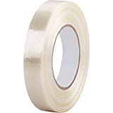 Filament Strapping Tape, Heavy Duty Self Adhesive Packing Tape, Tear Resistant - 1 Inch Wide x 60 Yards Length (1" Width)