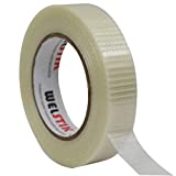 WELSTIK Fiberglass Filament Tape Transparent Bi-Directional Filament Strapping Tape 1inch x 55 yds (6 Mil)