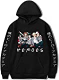 RongJun Anime Hero Academia Hoodie Boku No Hero Academia MHA Friends Printed Hooded Sweatshirt for Women (Medium, Style 1)
