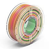 TECBEARS PLA 3D Printer Filament 1.75mm Rainbow, Dimensional Accuracy +/- 0.02 mm, 1 Kg Spool, Pack of 1