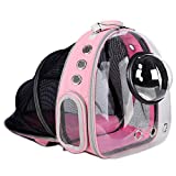 AJY Pet Clear Cat Backpack Carrier Bubble Breathable Foldable Pet Rucksack Carrier for Puppy Dog Cat Lightweight Cat Backpack Designed for Travel, Hiking, Walking & Outdoor Use