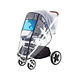 Hrzeem Stroller Rain Cover Universal Size Waterproof Windproof EVA The Weather Shield with Eye Screen(Black)