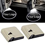 NewL 1 Pair Custom Logo Picture Wireless Led Projector Car Door Welcome Lights - Beige