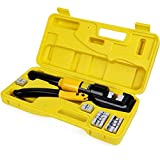 10 Tons Hydraulic Wire Battery Cable Lug Terminal Crimper Crimping Tool With 9 Pairs of Dies