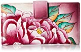 Anna by Anuschka Womens Hand-Painted Genuine Leather Two Fold Wallet - Precious Peony