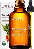 Gya Labs Organic Carrot Seed Oil for Hair Growth - Topical for UV Protection, Dry and Uneven Skin, Dry Hair and Scalp - 100 Pure, Unrefined, Cold Pressed Carrot Oil Moisturizer - 1.02 fl oz