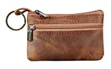 Coin Purse for Men, Coin Pouch for Men, Genuine Leather Mens Tray Purses Coin Purse Cash Change Wallet Key Holder Money Pouch (brown)