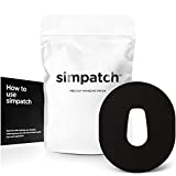 SIMPATCH Adhesive Patch for Dexcom G6 - Pack of 25 - Multiple Colors Available (Black)