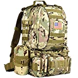 NOOLA Military Tactical Backpack Army Assault Pack Detachable Rucksack Molle Bag CP