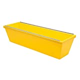 Edward Tools Plastic Drywall Mud Pan with Steel Scraping Bar 12 - Lightweight Heavy Duty Plastic Without Added Weight - Scraping bar sheetrock mud pan for Quicker Knife Cleaning - Tapered Sides