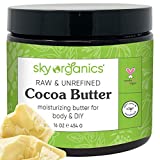 Sky Organics Cocoa Butter for Body, 100% Raw and Unrefined to Heal, Soften & Even Tone, 16 Oz.