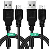 2 Pack 10FT PS4 Controller Charger Charging Cable with Magnetic Ring Compatible with Playstation 4/ DualShock 4/ PS4 Slim/Pro Wireless Controllers