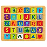 KIDS PREFERRED World of Eric Carle ABC 123 Wooden Jigsaw Puzzle for Preschool Kids & Toddlers