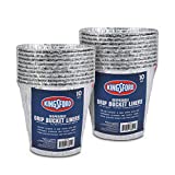 Kingsford Disposable Drip Bucket Liners, 10 Count | Aluminum BBQ and Grill Grease Bucket Liners | Easy Grill Clean Up, Fits Most Standard Drip Buckets (2 Pack, 20 Pieces Total)