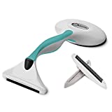 Gleener Ultimate Fuzz Remover Fabric Shaver & Lint Brush | Adjustable Depiller for Clothes & Furniture (Turquoise)