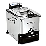 All-Clad Electrics Stainless Steel Deep Fryer with Basket 3.5 Liter Oil Capacity, 2.6 Pound Food Capacity 1700 Watts Easy Clean, Temp Control, Digital Timer, Oil Filtration,Silver