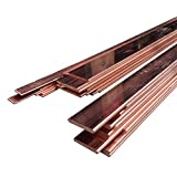 Mssoomm Copper Flat Bar 3mm x 15mm x 1000mm, C110 Copper Bus Bar 99% Copper T2 Cu Metal