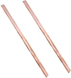 Zhangxin 2 PCS Copper Rectangular Bar Metalworking Copper Flat Bar Stock Crafts DIY Thickness 1.5mm/0.06in Length 500mm / 19.7in,20mm/0.78in